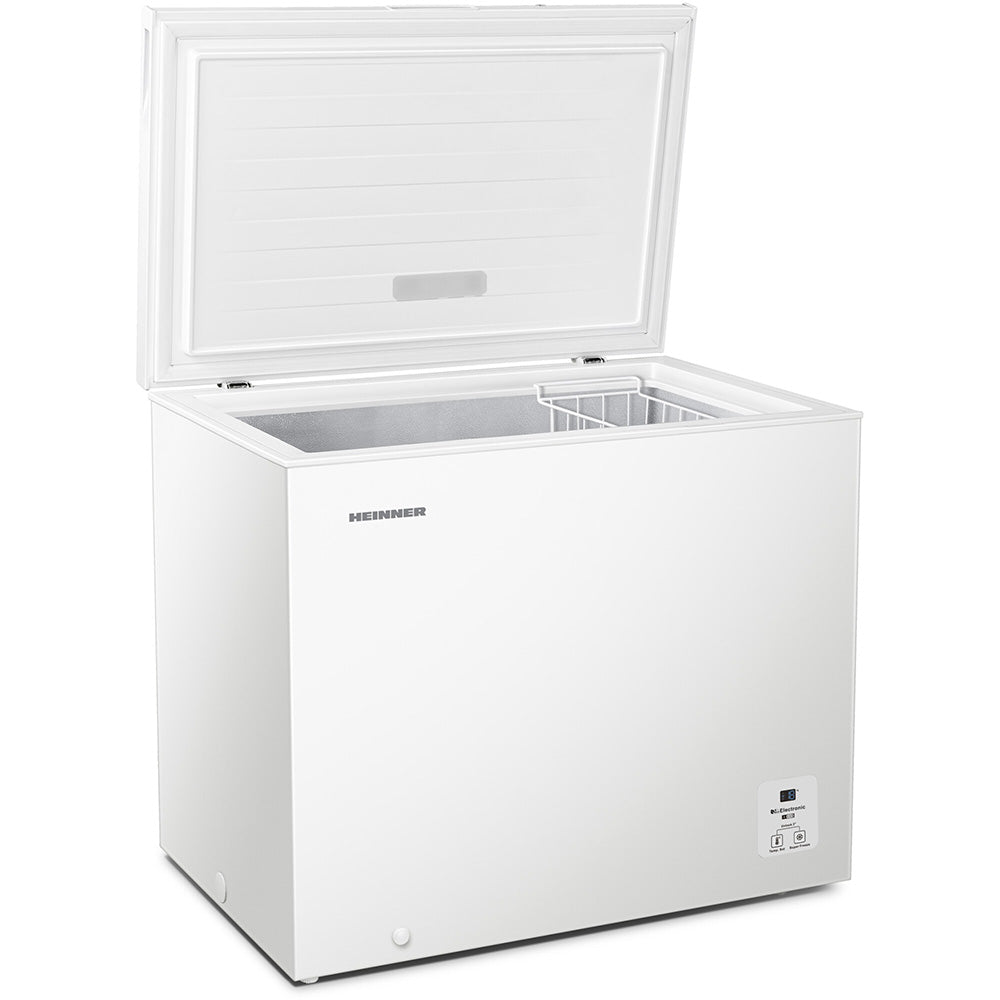 Heinner Gefriertruhe HCF-HS248EE – 248 Liter – Superfrostfunktion – Energieeffizienzklasse E – Bedienfeld