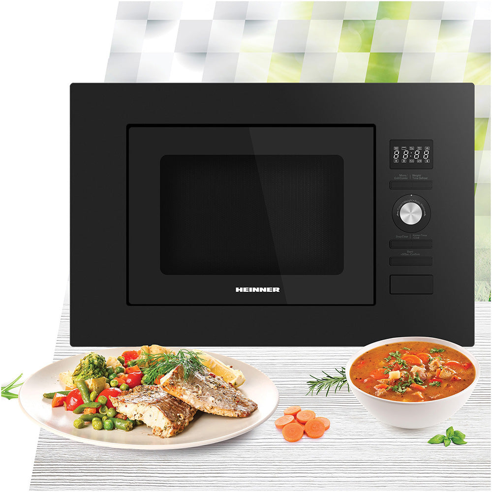 Heinner Mikrowelle HMW-MDBI20GDBK – 20 L – Grill – LED – Einbau – Bild 9