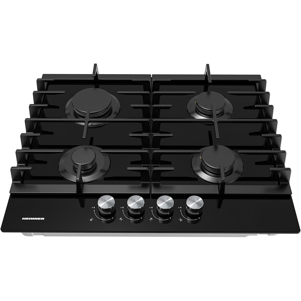 Heinner HBH-M421IRFGBK Einbau-Gaskochfeld – 4 Brenner – Gusseisenroste – Schwarz – Bild 3