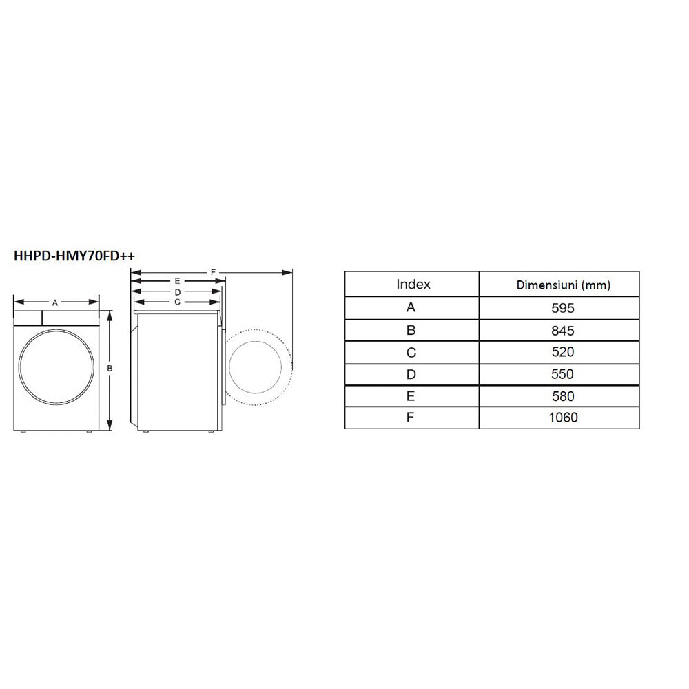 Heinner Wärmepumpentrockner HHPD-HMY70FD – 7 kg – Touch-Steuerung – 14 Programme – Energieeffizienzklasse D – Bild 6