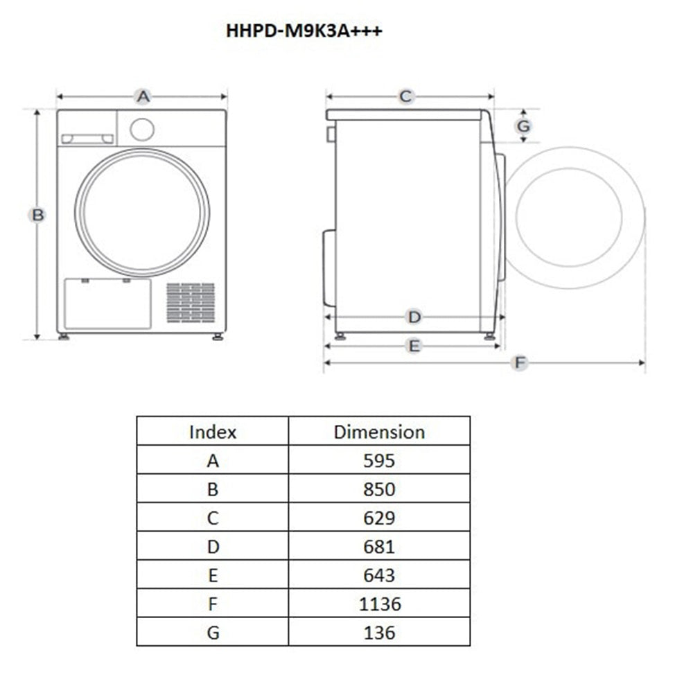 Heinner HHPD-M9K3A++ Wärmepumpentrockner – 9 kg – Knitterschutz – Bild 9