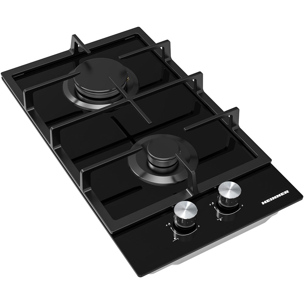 Heinner HBH-M302FGBK Gaskochfeld – 30 cm – 2 Brenner – Gusseisenroste – Schwarz – Bild 12