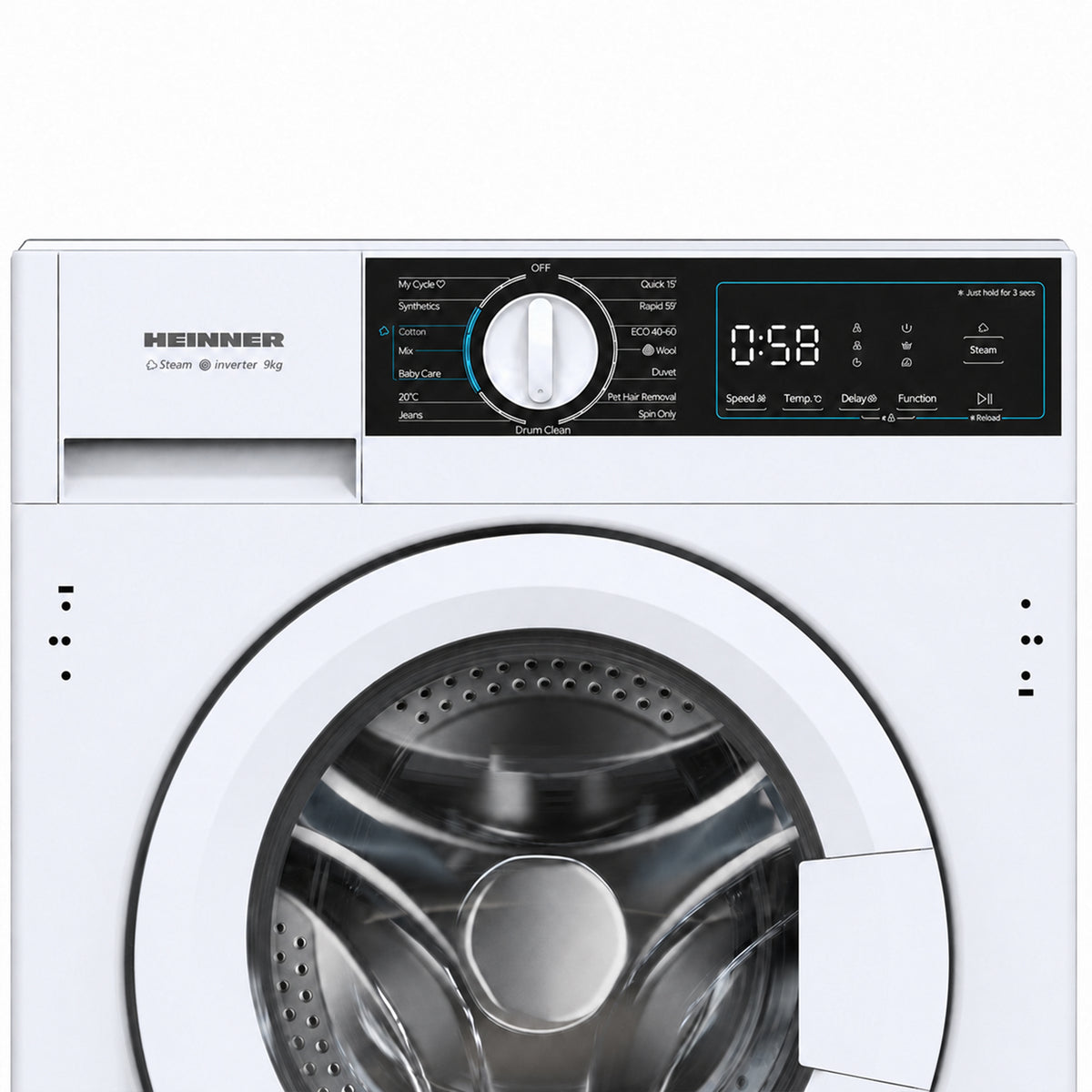 Heinner HWM-BI914IVA+++ Einbauwaschmaschine 9 kg – 1400 U/min – Bild 5