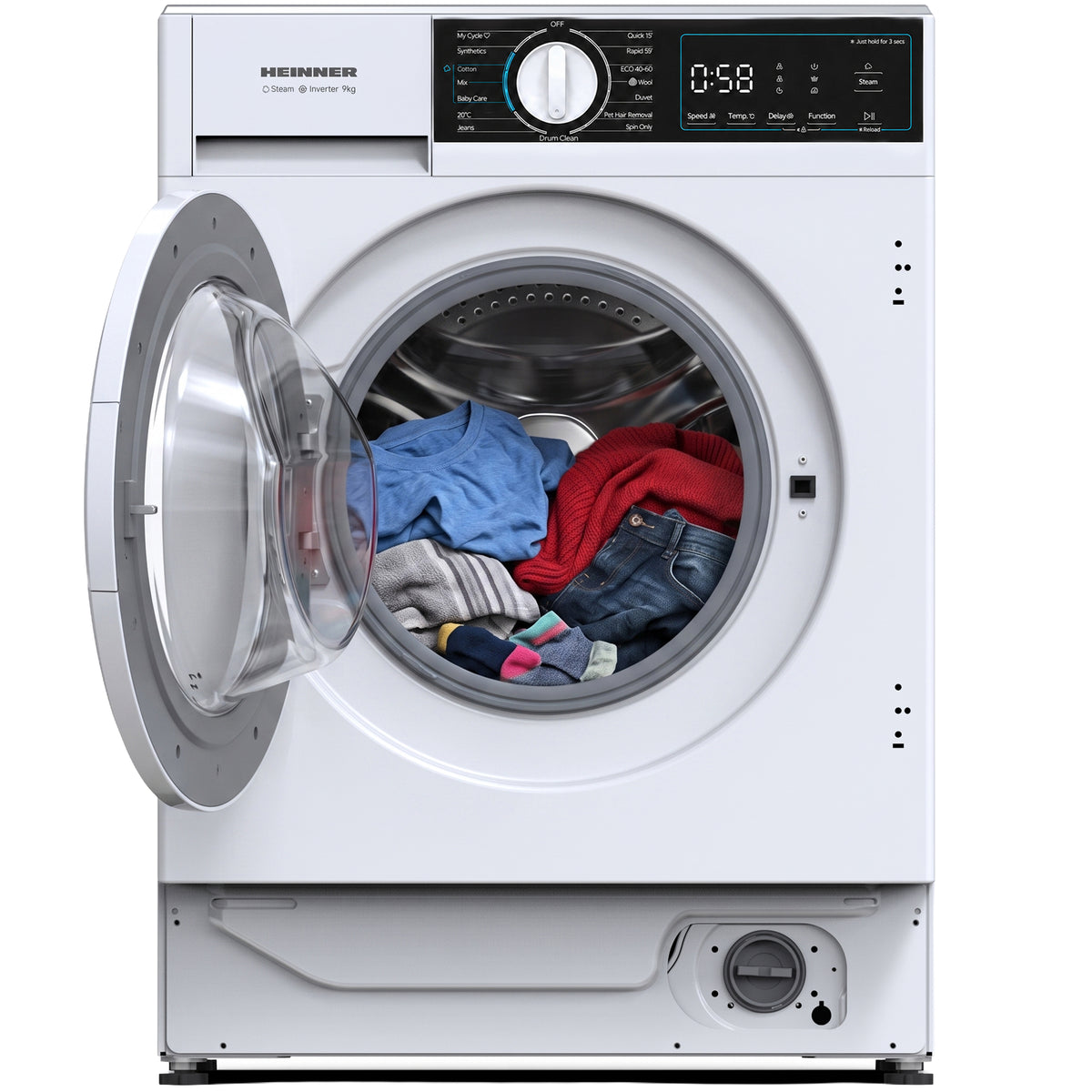 Heinner HWM-BI914IVA+++ Einbauwaschmaschine 9 kg – 1400 U/min – Bild 3