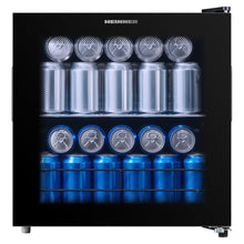 Heinner HBC-M44BKE Getränkekühlschrank – 44 Liter – Glasfront – Schwarz