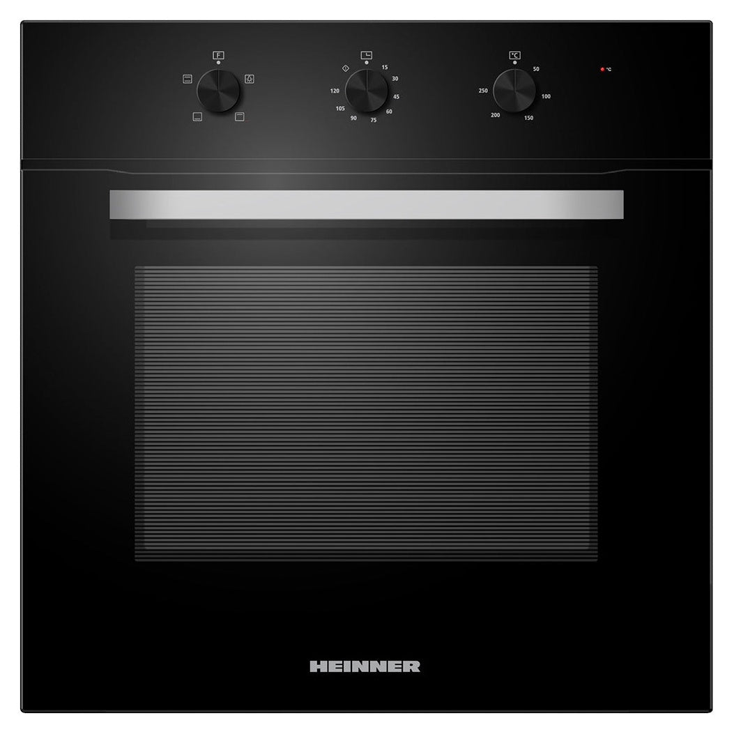 Heinner Einbau Backofen HBO-M654G-GBK – 70 Liter – Heißluft – Grill – schwarz – Produktfoto