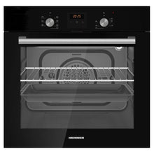 Heinner HBO-S568LDTGC-BK Einbaubackofen – 56 L – 7 Funktionen – Heißluft, Grill & Timer – LED Touch – Energieeffizienzklasse A – Schwarz
