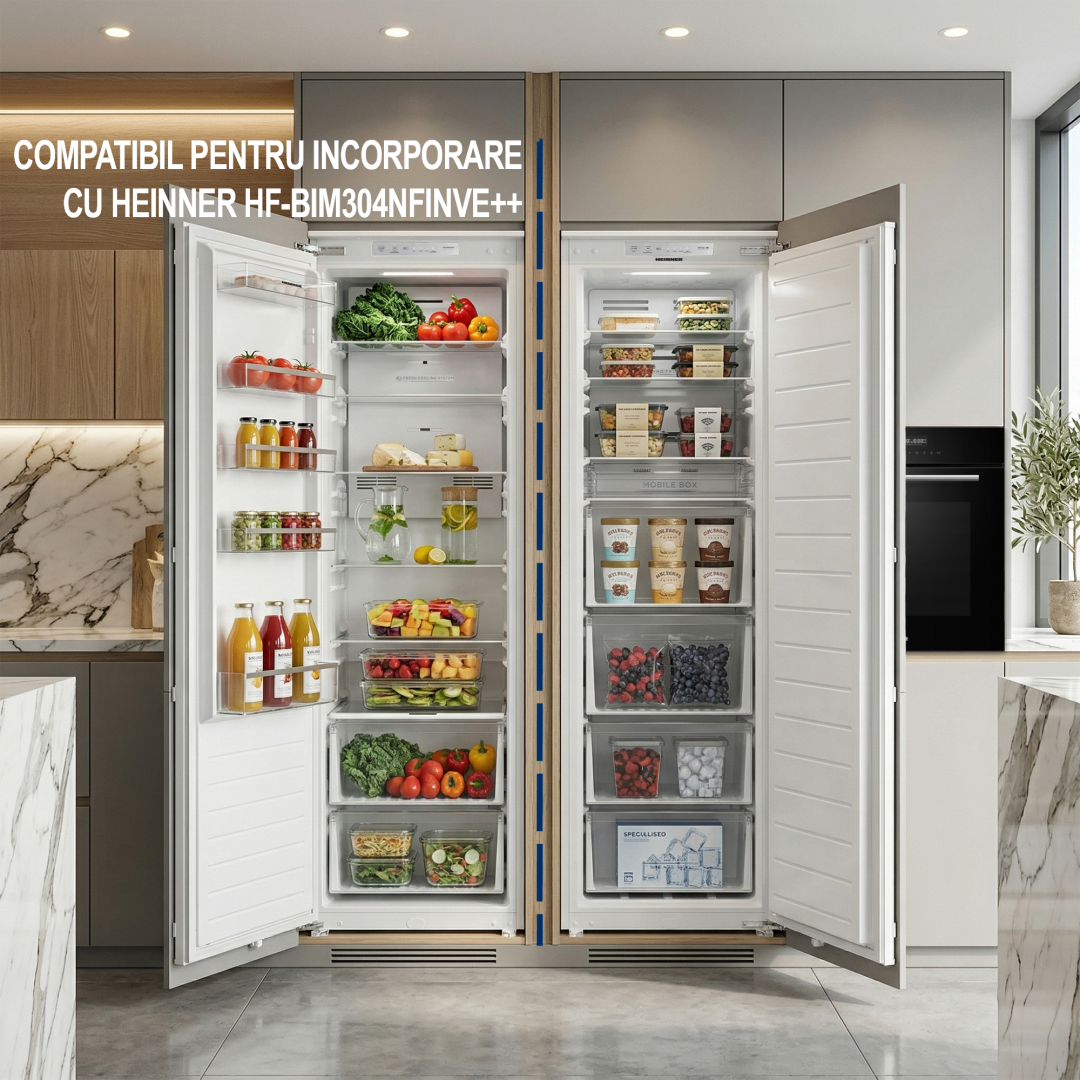 Heinner HFF-BIM212NFCE Einbaugefrierschrank – 212 Liter – Energieeffizienzklasse E – weiß – Bild 4