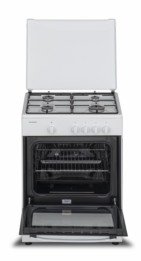 Heinner-Gasherd HFSC-SME60WH – 60 cm – 4 Kochstellen – Gasbackofen mit Grill – weiß – Bild 3