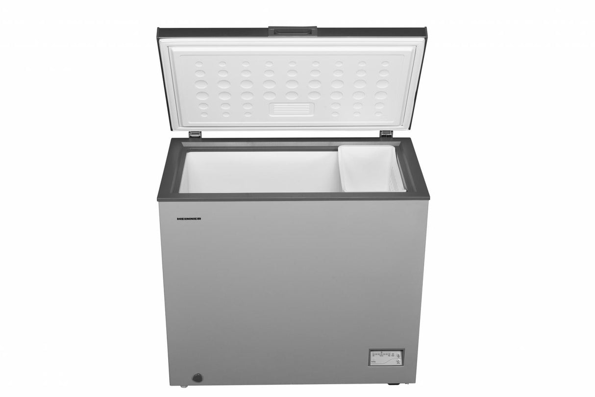 Heinner HCF-205NHSE Gefriertruhe – 198 Liter – Energieeffizienzklasse E – Silber – Bild 3