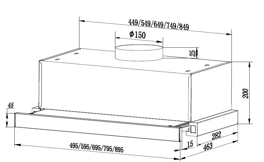 Heinner HTCH-F400IX Dunstabzugshaube – Energieeffizienzklasse B – Inox – Bild 12
