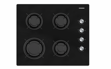 Heinner HBH-M402IEGBK Einbau-Gaskochfeld – 4 Brenner – schwarzes Glas