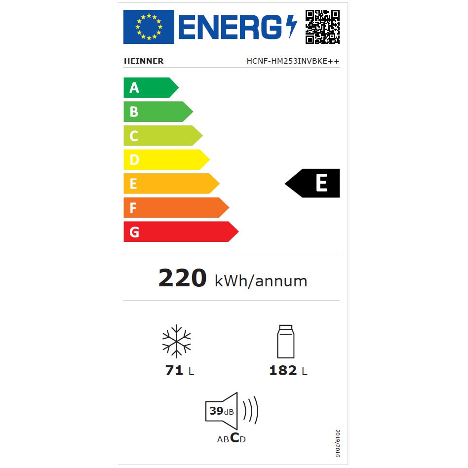 Heinner Kühl-Gefrierkombination HCNF-HM253INVBKE – Full No Frost – Inverter Kompressor – Schwarz – Bild 3