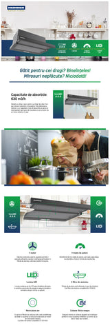 Heinner HTCH-MD600GBK Dunstabzugshaube – Energieeffizienzklasse B – Inox – Bild 4