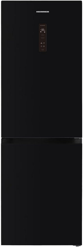 Heinner HCNF-HM400DINVGBKE Kühl-Gefrierkombination – 400 Liter – No Frost – Inverter – Energieeffizienzklasse E – schwarzes Glas