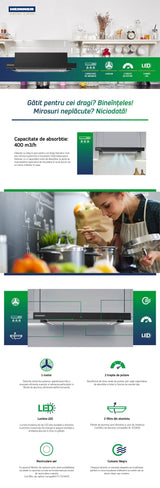 Heinner HTCH-MD400BK Dunstabzugshaube – Energieeffizienzklasse B – Inox – Bild 4