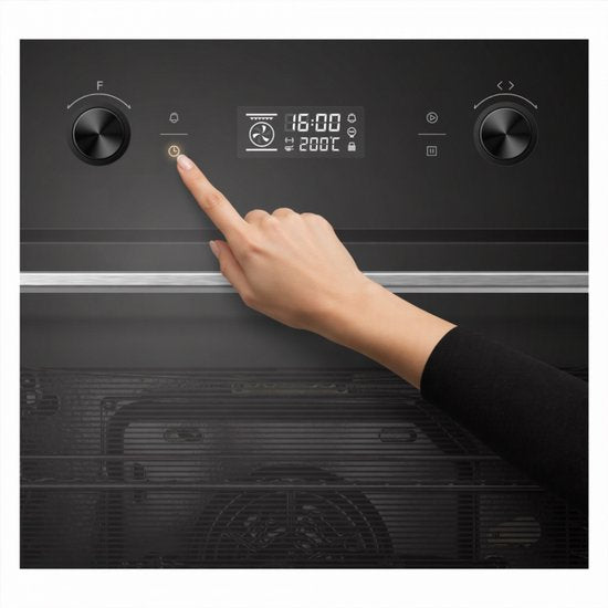 Heinner Einbaubackofen HBO-M7010GCDRP-GBK – 70 L – pyrolytische Selbstreinigung – Heißluft, Grill, Fermentation – Bild 3