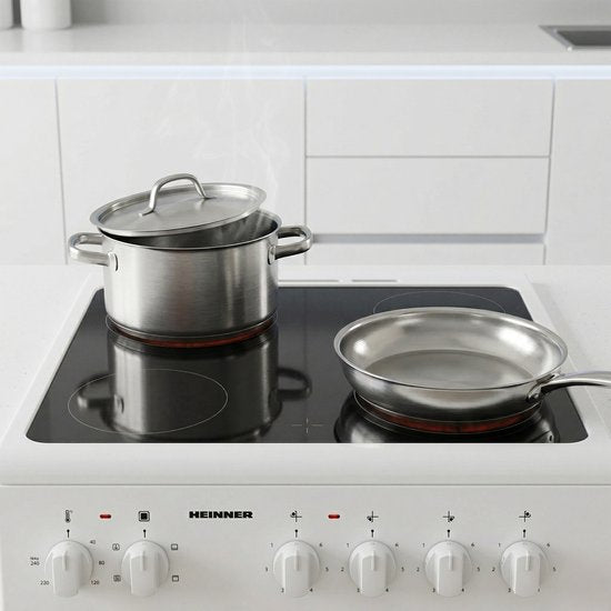 Heinner HFSC-S56E4VWH Keramikkochfeldherd – 50 cm – 4 Kochzonen – Elektrobackofen mit Grill und Umluft – Bild 13
