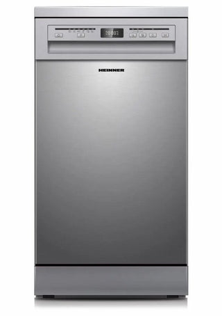 Heinner HDW-FSM45609DXE freistehender Geschirrspüler – 9 Maßgedecke – AquaStop – Energieklasse E – Edelstahl