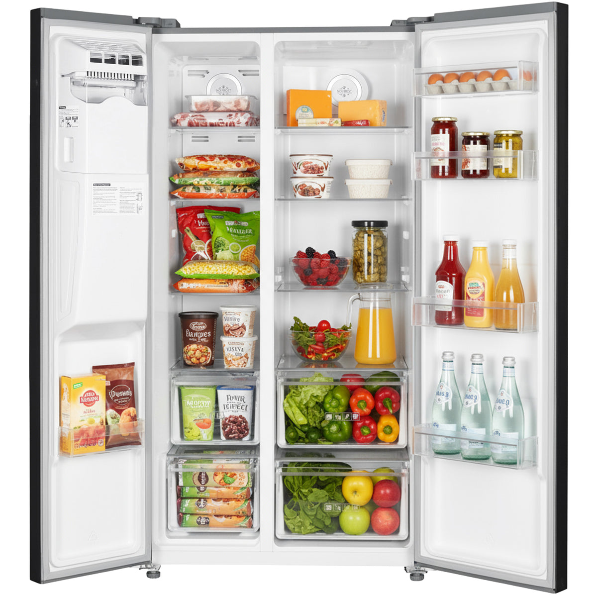 Heinner Amerikanischer Kühlschrank HSBS-HM513NFIMDXE – 513L – Wasserspender – Energieeffizienzklasse E – Bild 4