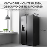 Heinner Amerikanischer Kühlschrank HSBS-HM513NFIMDXE – 513L – Wasserspender – Energieeffizienzklasse E – Maßzeichnung
