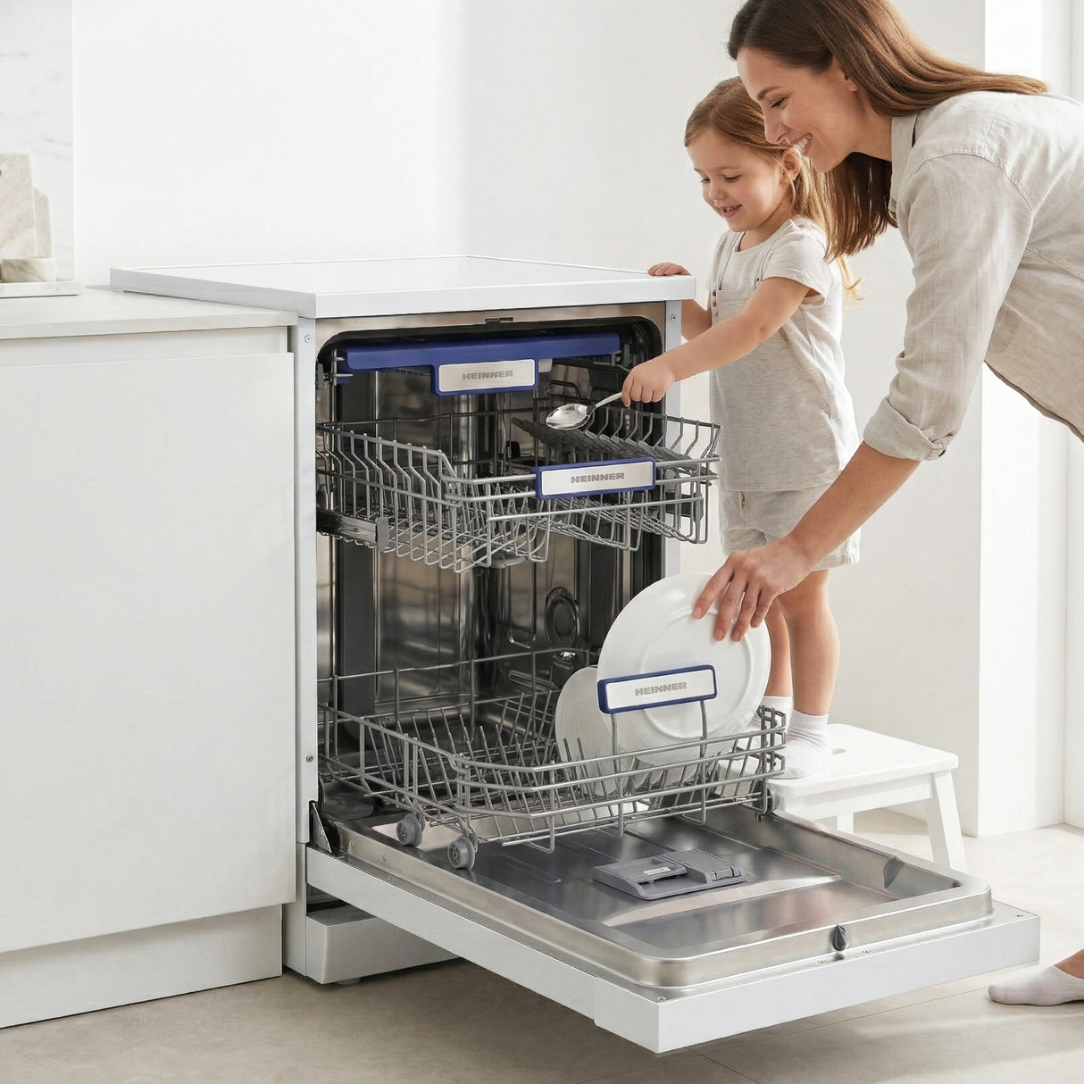 Freistehender Geschirrspüler Heinner HDW-FSM45710AWD – 10 Maßgedecke – AquaStop – Energieeffizienzklasse D – Bild 10
