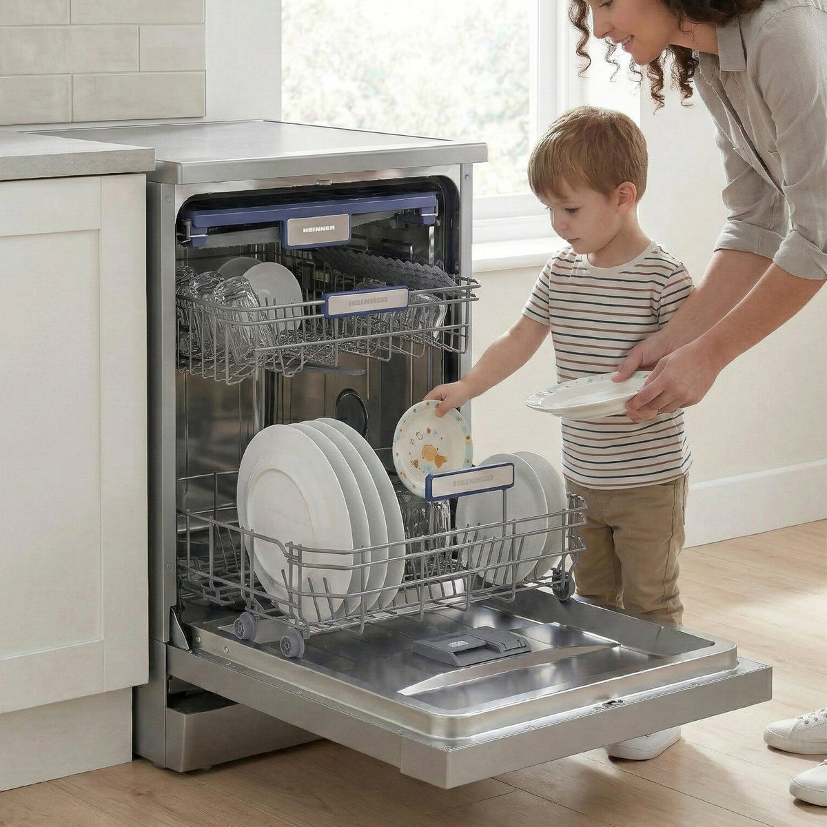 Heinner HDW-FSM60714AXD freistehender Geschirrspüler – 14 Maßgedecke – Dual Zone – Energieeffizienzklasse D – Bild 8