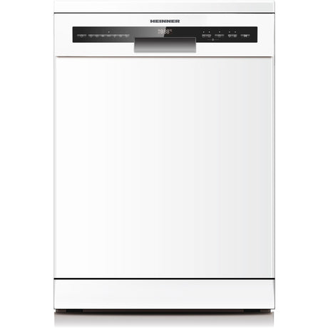 Heinner HDW-FSM60714AWD freistehender Geschirrspüler – 14 Maßgedecke – AquaStop – Energieeffizienzklasse D – Bedienfeld