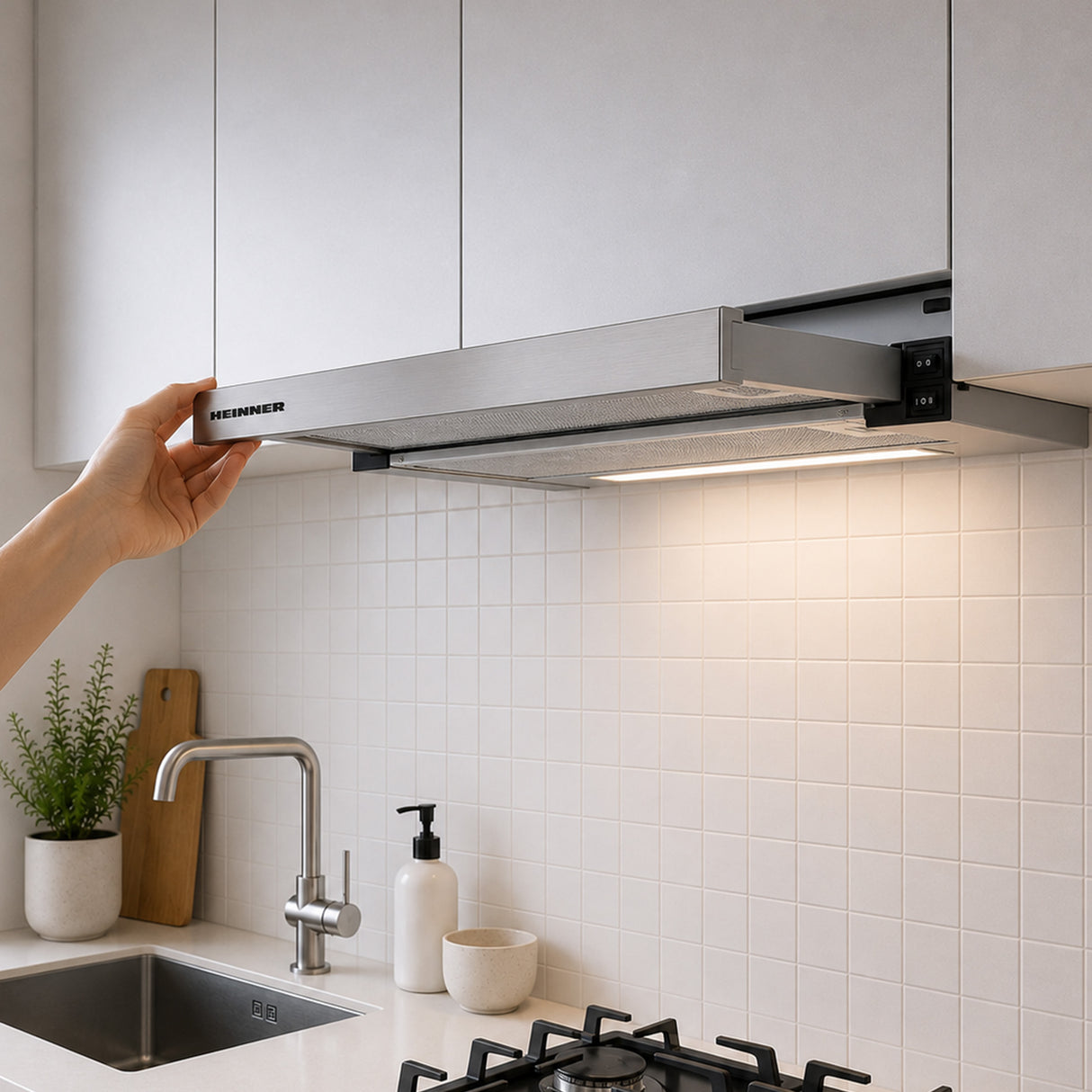 Heinner HTCH-440FS Dunstabzugshaube – Energieeffizienzklasse C – Inox – Bild 7
