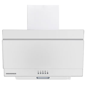 Heinner DCH-350RGWH Dunstabzugshaube, schräges Design – 60 cm – 3 Geschwindigkeiten – Drucktastensteuerung – Produktfoto