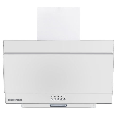 Heinner DCH-350RGWH Dunstabzugshaube, schräges Design – 60 cm – 3 Geschwindigkeiten – Drucktastensteuerung – Produktfoto