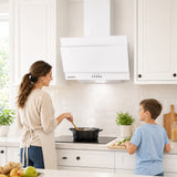 Heinner DCH-350RGWH Dunstabzugshaube, schräges Design – 60 cm – 3 Geschwindigkeiten – Drucktastensteuerung – Bild 10