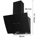 Heinner Dunstabzugshaube HDCH-5960RGBK – 60 cm – 3 Geschwindigkeiten – Touch-Steuerung – Schwarz – Bild 4
