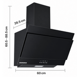 Heinner DCH-350RGBK Dunstabzugshaube Schräghaube – 60 cm – 3 Geschwindigkeiten – schwarz – Bild 3