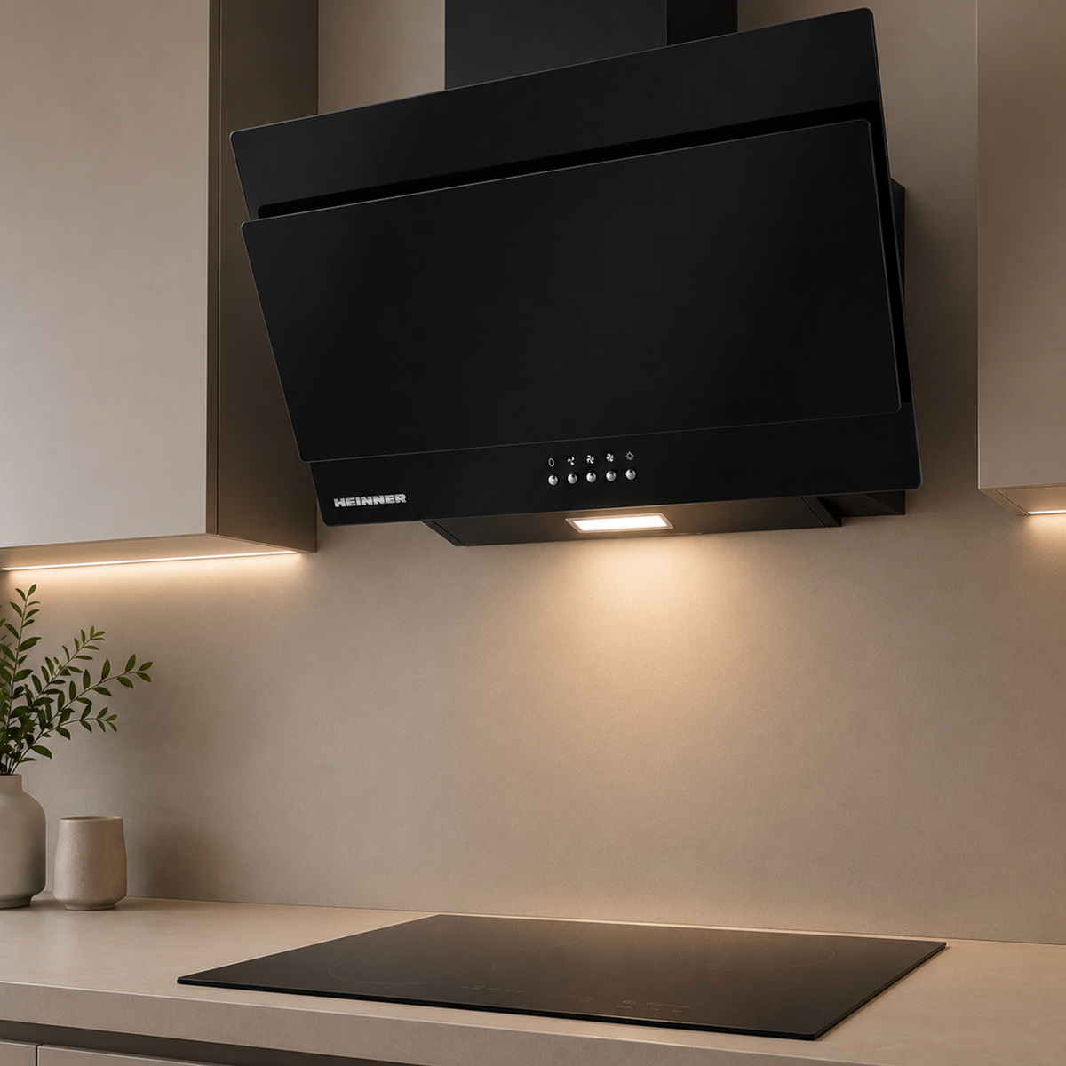 Heinner DCH-350RGBK Dunstabzugshaube Schräghaube – 60 cm – 3 Geschwindigkeiten – schwarz – Bild 8