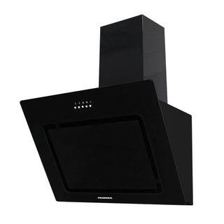 Heinner DCH-650RGBK Dunstabzugshaube schräg – 60 cm – 3 Geschwindigkeiten – schwarz