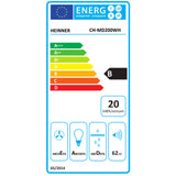 Heinner CH-MD200WH Unterbau-Dunstabzugshaube – 60 cm – 2 Geschwindigkeiten – weiß – Bild 2