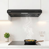 Heinner CH-MD190BK Unterbau-Dunstabzugshaube – 60 cm – 2 Geschwindigkeiten – Schwarz – Bild 4
