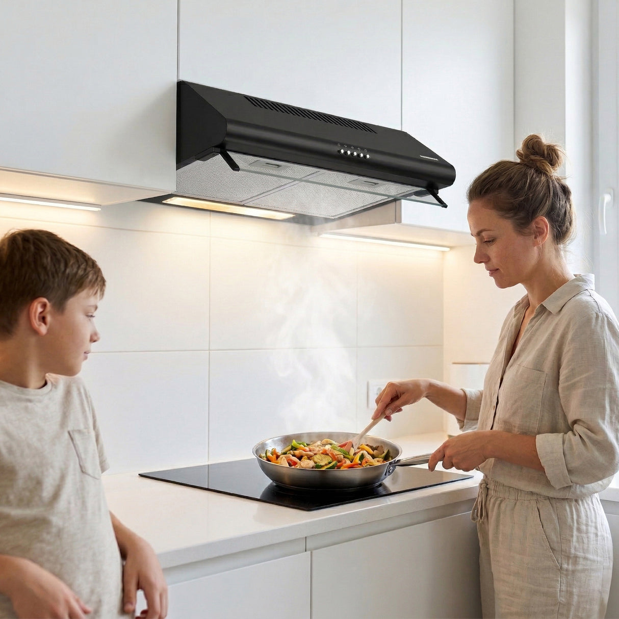 Heinner CH-400-BK Unterbauhaube 60 cm – 3 Geschwindigkeitsstufen – Schwarz – Bild 9