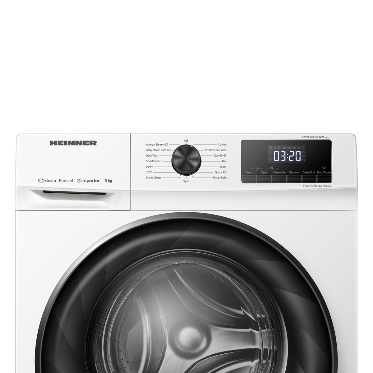 Heinner Waschmaschine HWM-H8014INVA 8 kg – 1400 U/min – Energieeffizienzklasse A – Bild 5
