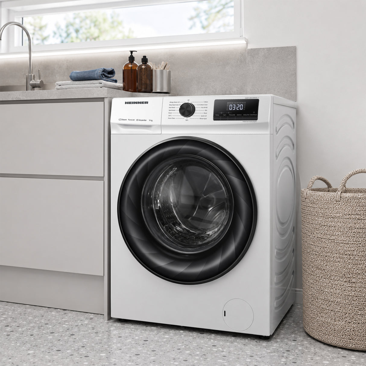 Heinner Waschmaschine HWM-H8014INVA 8 kg – 1400 U/min – Energieeffizienzklasse A – Bild 7