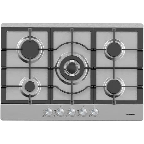 Heinner HBH-M705IWFIX Gaskochfeld – 75 cm – 4 Brenner – Wokbrenner – Gusseisenroste – Produktfoto