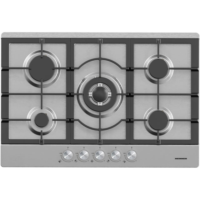 Heinner HBH-M705IWFIX Gaskochfeld – 60 cm – 4 Brenner – Wokbrenner – Gusseisenroste – Produktfoto