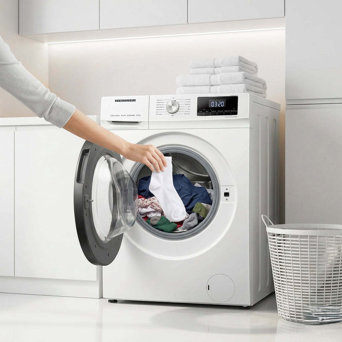 Heinner Waschtrockner HWDM-H8514A – 8/5 kg – 1400 U/min – Energieeffizienzklasse D – Bild 9