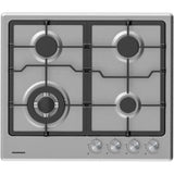 Heinner HBH-M495IWFIX Gaskochfeld – 59 cm – 4 Brenner – Wokbrenner – Gusseisenroste – Produktfoto