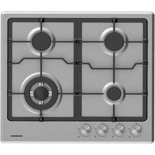 Heinner HBH-M495IWFIX Gaskochfeld – 59 cm – 4 Brenner – Wokbrenner – Gusseisenroste