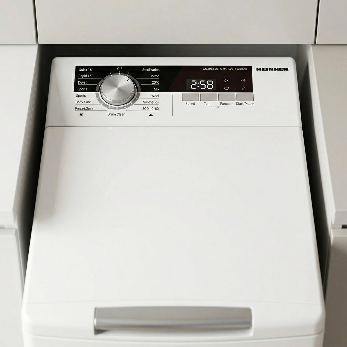 Heinner Waschmaschine HWM-TL8013IVA – Toplader – 8 kg – 1300 U/min – Energieeffizienzklasse A – Bild 7