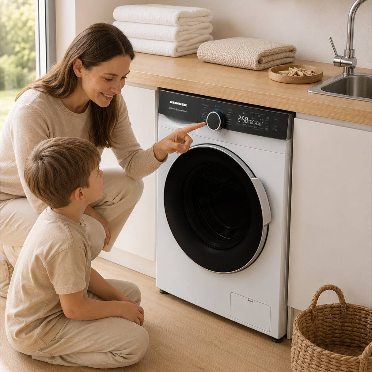 Waschmaschine Heinner HWM-M1014IVKA – 10 kg – 1400 U/min – Energieeffizienzklasse A – Anwendungsbild 9