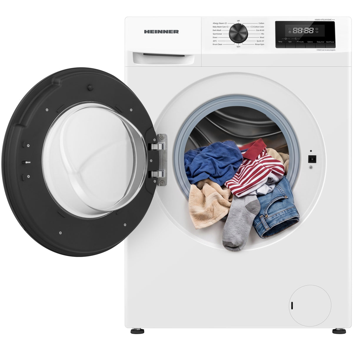 Heinner Waschmaschine HWM-H7014IVSMC – 7 kg – 1400 U/min – Energieeffizienzklasse C – Bild 3