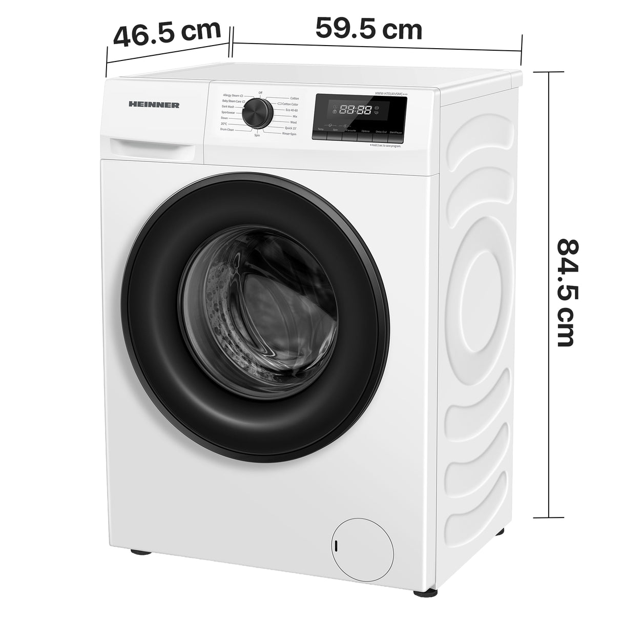 Heinner Waschmaschine HWM-H7014IVSMC – 7 kg – 1400 U/min – Energieeffizienzklasse C – Bild 4